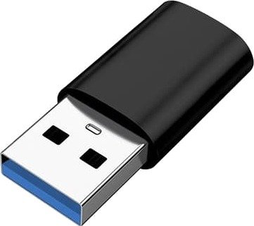 USB 3.0 (hann) til USB-C (hun) adapter Black USB 3.0 (hann) til USB-C (hun) adapter Black