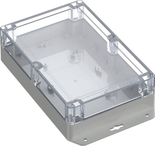 Tru Components TC 13865340 243,5 × 141,5 × 60,1 mm Polykarbonat Lysegrå Transparent