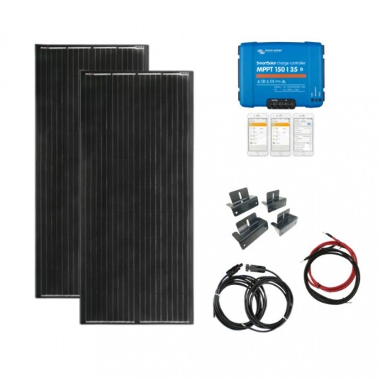 SKANBATT Solcellepakke HYTTE Medium 12V (eller 24V) 400W.