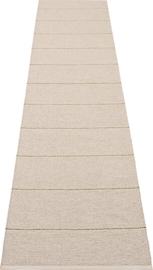 Pappelina Lea teppe Linen/Pine/Vanilla 70 x 300 cm