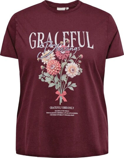 ONLY Carmakoma Carlucy Reg S/S Top Jrs Noos Burgundy 46 48