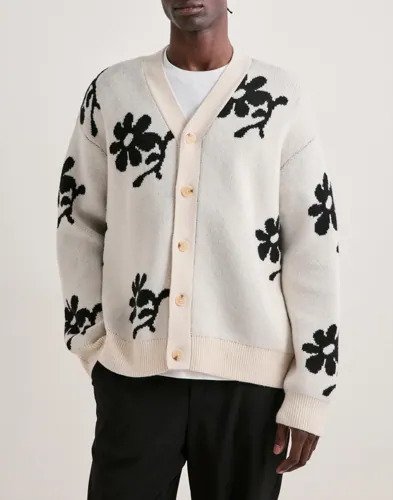 Casual Friday Cfdia Intarcia Knit Cardigan Cardigans Hvit