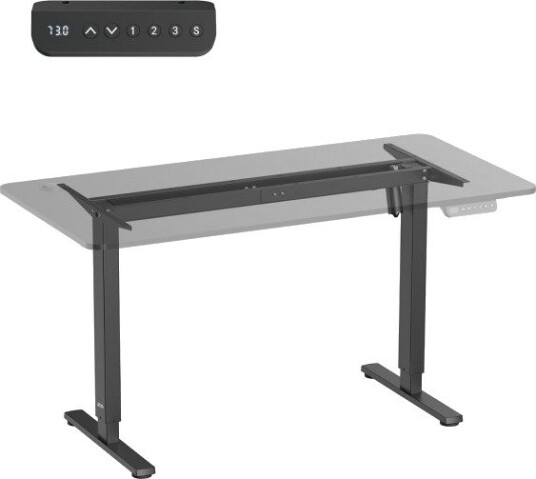 Elektrisk Skrivebord Ergo Office Høydejusterbart Maks. 1160 Mm Maks. 80 Kg Uten Bordplate Svart Er-400 B