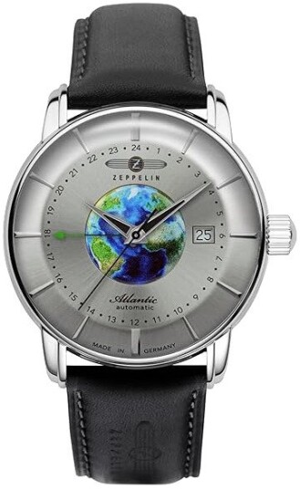 Zeppelin Herreklokke 84681 Atlantic Grå/Lær Ø42 mm