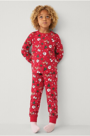 Ellos Collection   Pyjamas med julemotiv   Rød