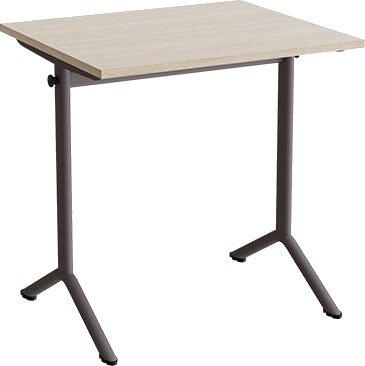 Bord Atlas 1130 700X600mm Lyddæmpende Eg Højtrykslaminat Gult Stel