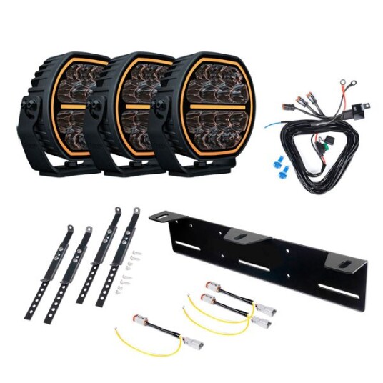 Ekstralys STRANDS Big Energy 7 V2   Rund / 18 cm / 98W 3 stk   Komplett pakke