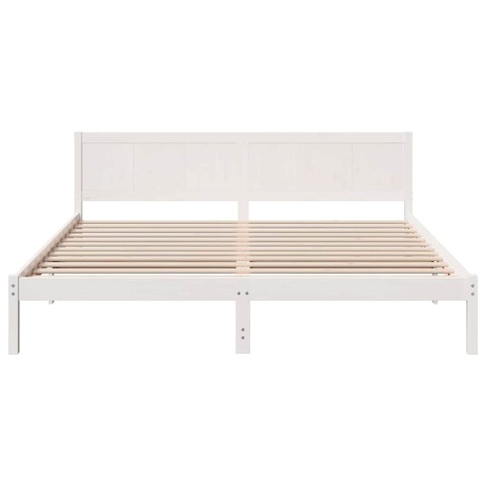  Hvit Furu Sengestamme Hvit Solid tre King size Holdbar