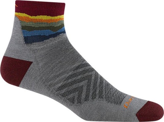 Darn Tough Men"s Run Quarter Ultra Lightweight with Cushion Skyracer Gray XL 46 49.5
