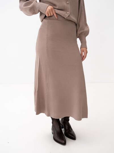 Y.A.S Fonny High Waist Ankle Skirt Beige XS Y.A.S Fonny High Waist Ankle Skirt Beige XS
