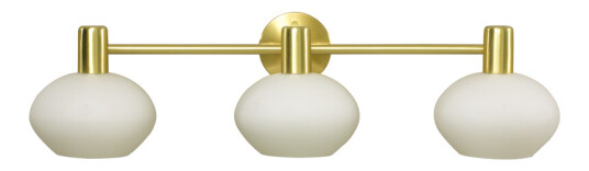 Other Brand Elba Vegglampe 3 lys IP44/IP23 - Messing/Hvit Other Brand Elba Vegglampe 3 lys IP44/IP23 - Messing/Hvit