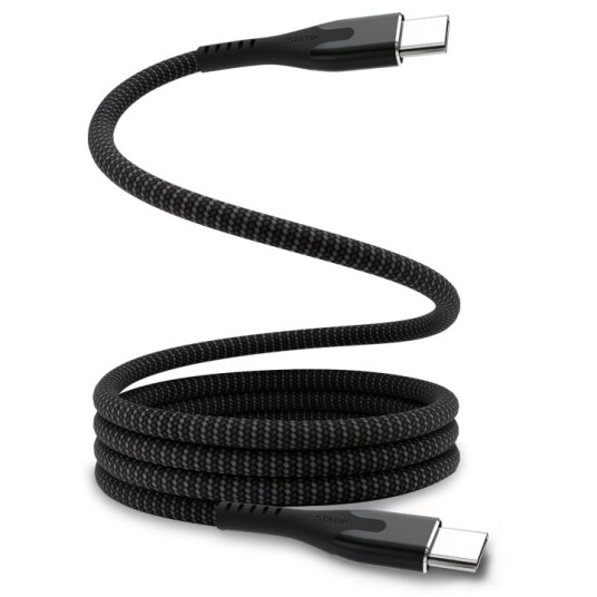 Statik Magstack Pro USB-C Magnetisk Kabel 1m Svart Nylonflettet