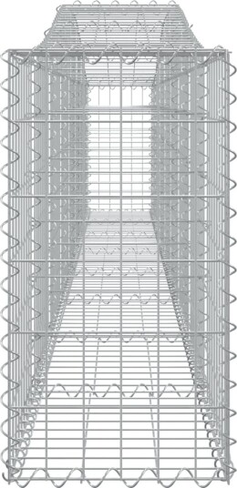 vidaXL Gabionkurver buede 6 stk 400x30x60/80 cm galvanisert jern