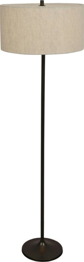 Soft Gulvlampe Metallisk Bronse / Linen Natural