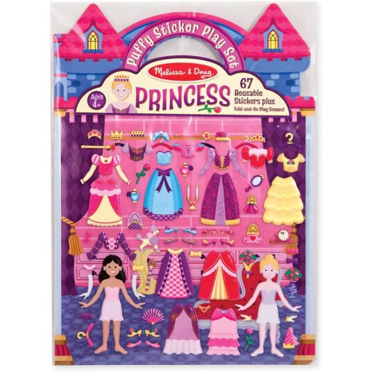 Melissa & Doug Reusable Puffy Stickers Princess