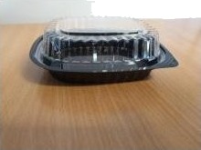 Sushibakke 300 Ml 177X148x57 Mm Pp Sort M/Højt Låg Lille,8 Pk X 50 Stk/Krt