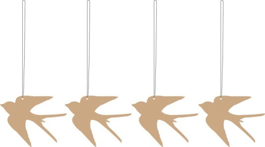 Easter Deco Bird Cafe Au Lait 4 pack Påskedekorasjon Rustfritt Stål 4 pk Cafe Au Lait