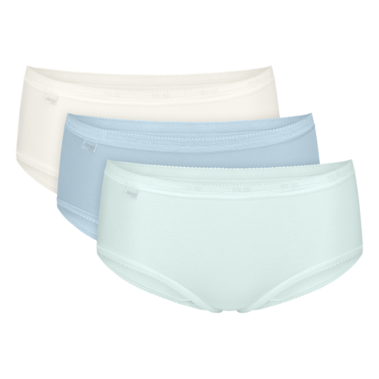 Sloggi Basic+ 3 Pack midi truse multi 38 Kvinner Sloggi Basic+ 3 Pack midi truse multi 38 Kvinner