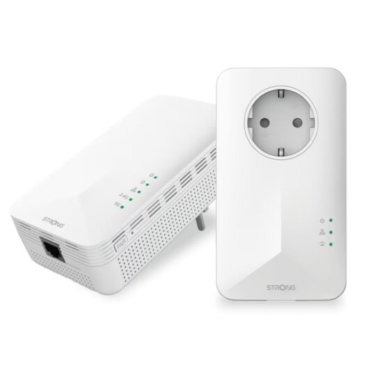 Sterk Powerl1000duowifieuv2 Powerline Nettverksadapter 1000 Mbit/S Innebygd Ethernet-Port Wi-Fi Hvit 2 Stk(Er) (Powerl1000duoeu)