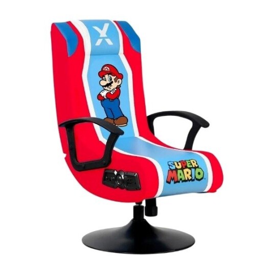 X Rocker Super Mario Pedestal Stol blå