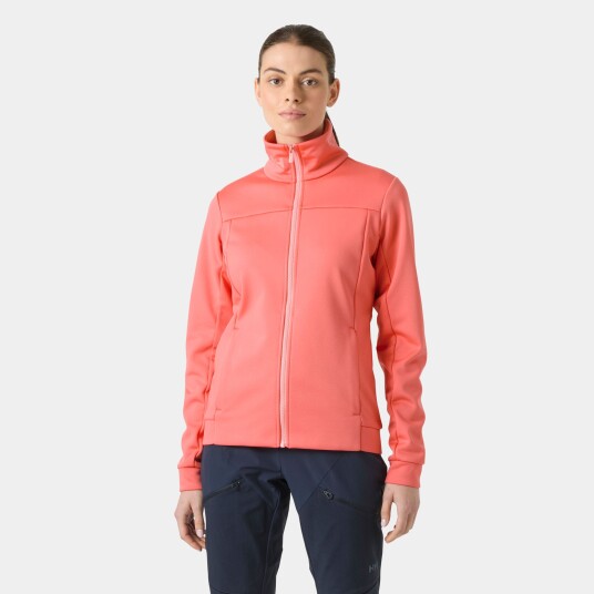Helly Hansen Dame Crew Smooth Slickface Fleece Jakke Rosa M Helly Hansen Dame Crew Smooth Slickface Fleece Jakke Rosa M