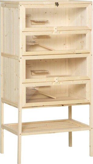 Northio Smådyrbur 5 Nivåer Naturlig Tre 60X40X120 cm Northio Smådyrbur 5 Nivåer Naturlig Tre 60X40X120 cm