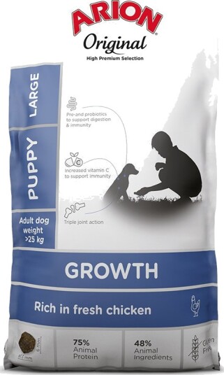Arion Original Growth Large Breed Kylling Sparepakke 2 X 12 kg Arion Original Growth Large Breed Kylling Sparepakke 2 X 12 kg