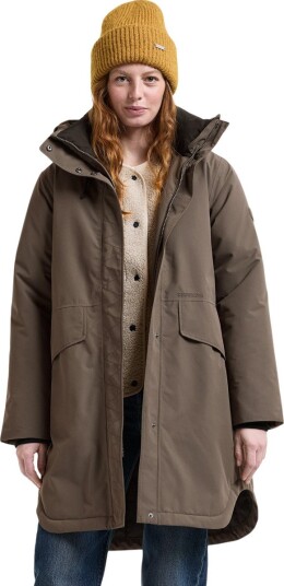 Didriksons Lilian Parka Vinterjakke Dame Brun 40