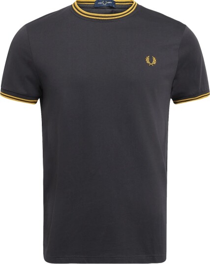 Fred Perry Twin Tipped T Shirt ANCHORGRY/GOLDEN L Fred Perry Twin Tipped T Shirt ANCHORGRY/GOLDEN L