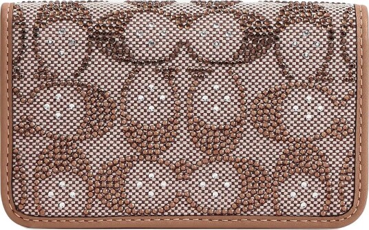 Coach Slim Card Case BROWN One Size