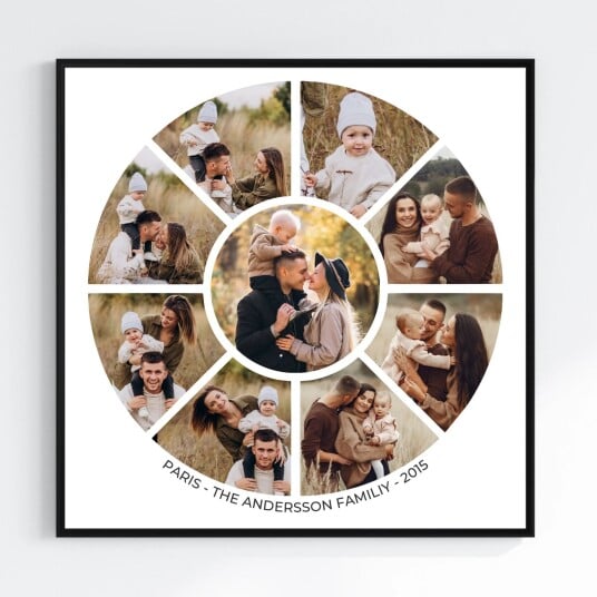 Personalisert Plakat   Familie Sirkel Foto Opplasting   Kvadratisk Plakat