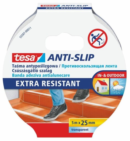 Tesa Antiskli Tape 55587 5m x 25mm Transparent