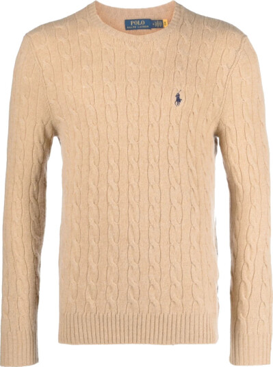 Ralph Lauren, Herre, Strikkevarer, Beige, L,