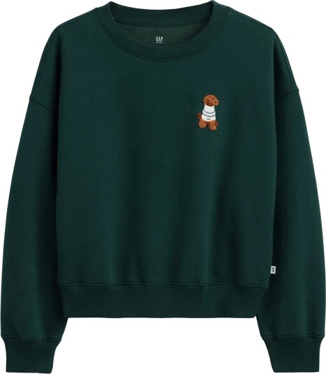 GAP Kids Vintagesoft Wedge Sweatshirt From The Gap Collection   Green   104/110