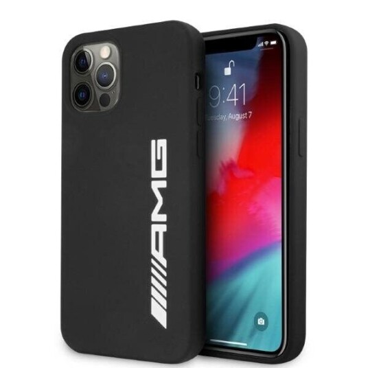 Mercedes AMG Silikondeksel i Sort til iPhone 12 Pro Max med Stor Logo