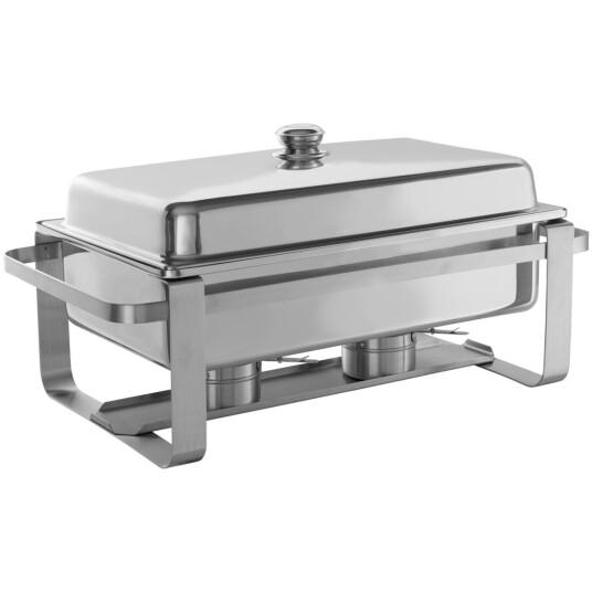 VEGA Chafing Dish Niles; Størrelse GN 1/1, 9l, 64x35x34 cm (BxDxH); Sølvfarge; Rektangulær