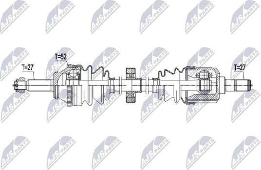 NTY NPW HY 670 Drivaksel