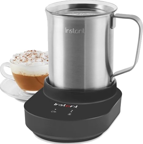 Instant Coffee Frother Station Melkeskummer Svart Rustfritt Stål Instant Coffee Frother Station Melkeskummer Svart Rustfritt Stål