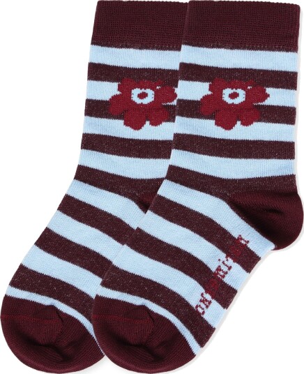 Marimekko Makeinen Tasaraita Unikko Burgundy 19 21