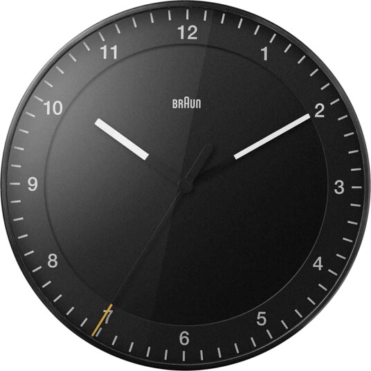 Braun Vegglokke analog 30 cm svart Braun Vegglokke analog 30 cm svart