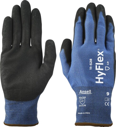 Ansell HyFlex 11-528 Skjærebestandige hansker nitril, sømløs 10, Klær
