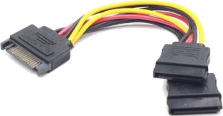 Cablexpert Cc Satam2f 01   Strømsplitter   Sata Strøm Hunn Til Sata Strøm Hann   15 Cm