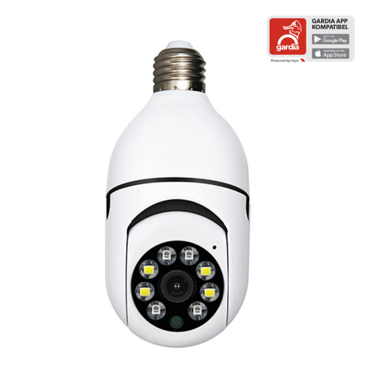 Gardia 3Mpx LED Lys Kamera For E27 Sokkel