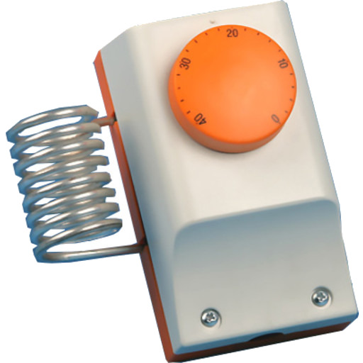 Romtermostat for varmevifter 0-40 grader. maks. 16 Amp 105 x 61 x 48 mm