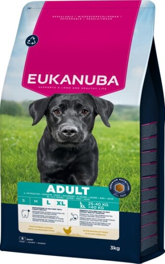 Eukanuba Adult Large Breed Hundefôr 3 kg med Kylling - Tørrfôr for Store Hunder