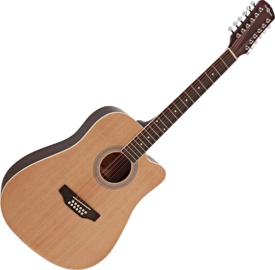 Gear4Music Dreadnought Cutaway 12-strengs Akustisk Gitar Natur Gear4Music Dreadnought Cutaway 12-strengs Akustisk Gitar Natur