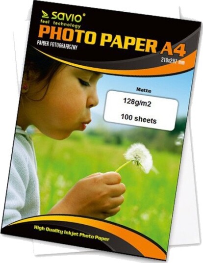 Savio PA-11 Fotopapir A4 Matt 128 g 100 ark