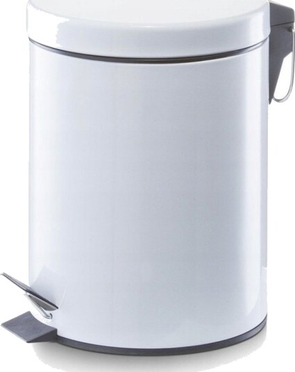 Zeller Pedalbøtte Kick 5,0 L Hvit 18700