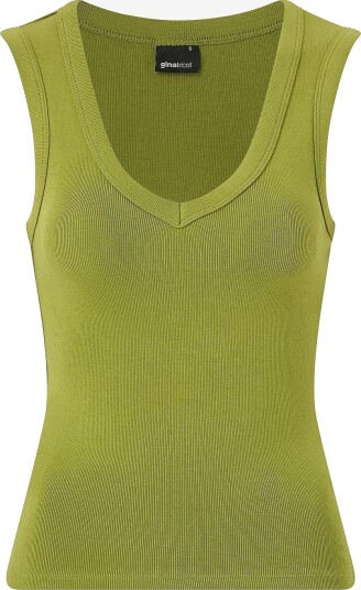 Gina Tricot Undertøystopp Tight V neck Rib Tank Grønn
