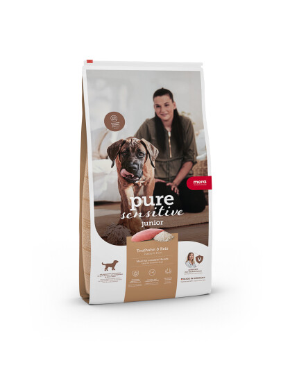 Mera Petfood Sensitive Junior Hundefôr med Kalkun og Ris 4 kg Mera Petfood Sensitive Junior Hundefôr med Kalkun og Ris 4 kg